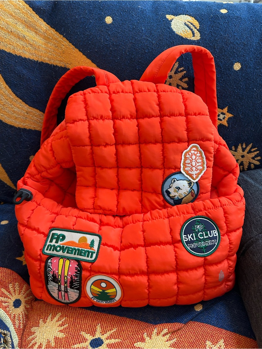 Free People Quilted Patch Backpack in EUC